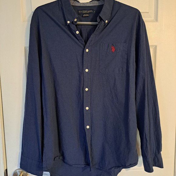 U.S. Polo Assn. Men's Blue Button Down Shirt - Picture 1 of 5